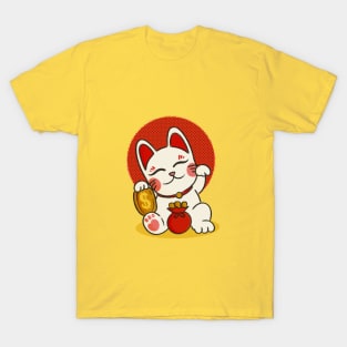 Maneki Neko the beckoning cat T-Shirt